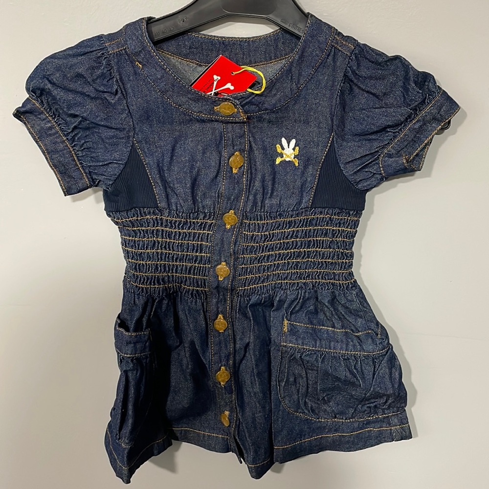 NWT No Sugar Added Girls Denim Dress Size 3 year